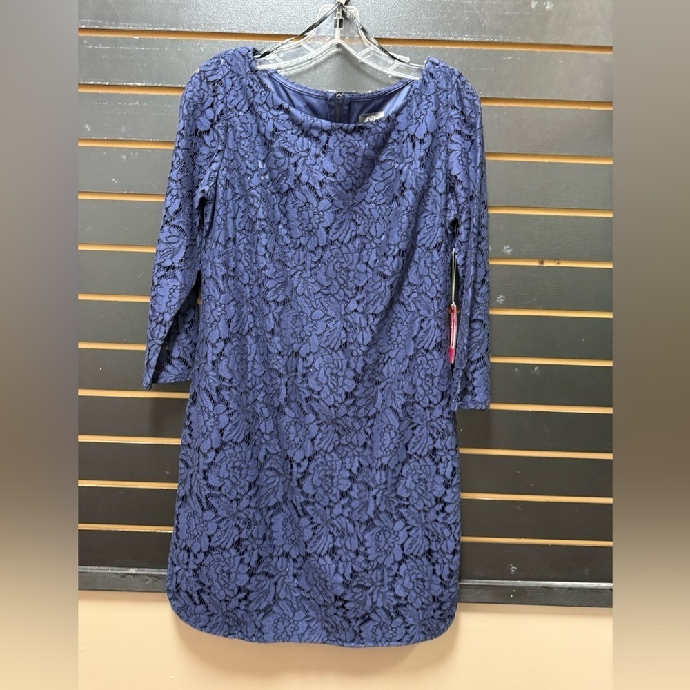 Vince Camuto Navy Lace Sheath Dress NWT Size 8